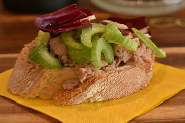 Panino gourmet con radicchio di Treviso alla trattoria Alla Fossetta