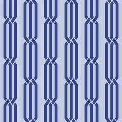 Fototapeta na wymiar Japanese Hexagon Chain Stripe Vector Seamless Pattern