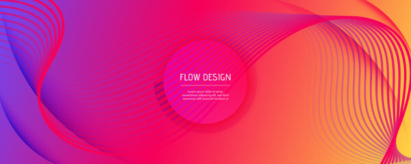 Colorful Fluid Shape. Flow Abstract Stripes. 