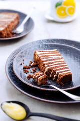 Chocolate cake slice