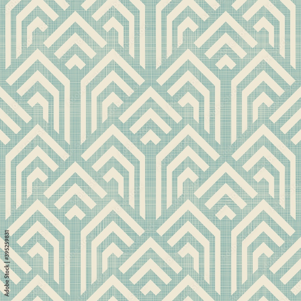 Poster Abstract seamless striped geometric pattern on texture background in retro colors. Creative vector pattern for ceramic tile, wallpaper, linoleum, textile, web page background.