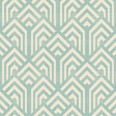 Abstract seamless striped geometric pattern on texture background in retro colors. Creative vector pattern for ceramic tile, wallpaper, linoleum, textile, web page background. - 395259831