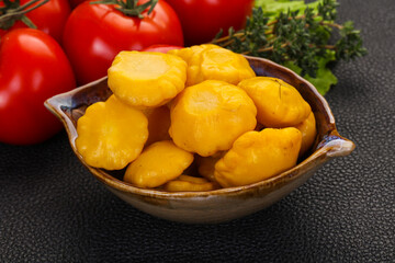 Tasty marinated patisson