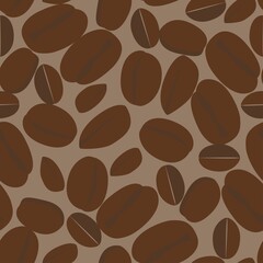 Seamless coffee beans pattern for wallpaper, menu, background, textile