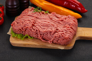 Raw turkey minced meat