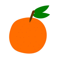 Orange hand drawn in Doodle style, cute vector