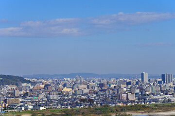 仙台市遠望　那智が丘団地より北方を望む
