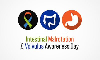 Vector illustration on the theme of Intestinal Malrotation and Volvulus awareness day observed each year during January.