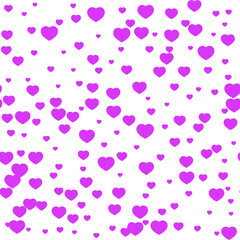 White hearts on pink background. Seamless vector romantic love valentine pattern. For fabric, textile, design, cover, banner.	