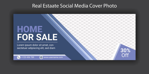 Facebook Timeline Cover Photo Template Design For Real Estate Business