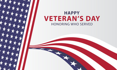 Veterans Day Background. Vector Illustration. Suitable for greeting card, poster and banner.