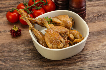 Rabbit stew in spicy sauce