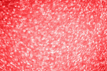 Abstract red glitter sparkle with heart bokeh light for Valentines background