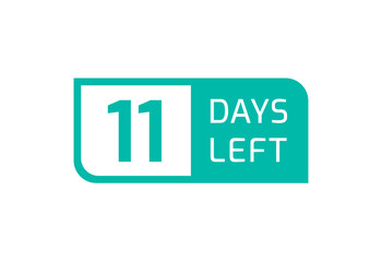 11 Days Left banner on white background, 11 Days Left to Go