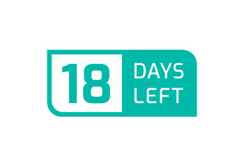 18 Days Left banner on white background, 18 Days Left to Go