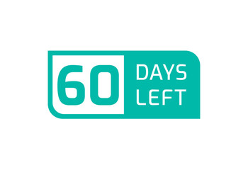60 Days Left banner on white background, 60 Days Left to Go