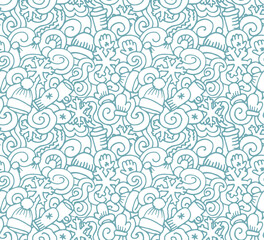 Fototapeta premium Winter seamless pattern
