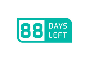 88 Days Left banner on white background, 88 Days Left to Go