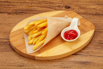 French Fry with tomato sauce