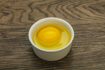 Raw Chicken egg in the bowl