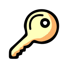 key icon isolated on white background from security collection.