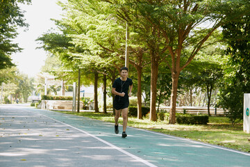 Portrait of a handsome young guy sportsman