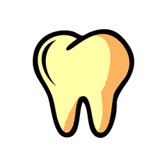 tooth outline icon isolated on white background from body parts collection