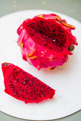 dragon fruit on white background