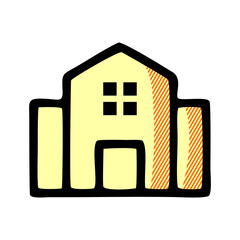 school icon isolated on white background from building collection.