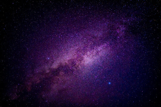 milky way galaxy on night sky background