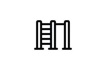 Architecture Outline Icon - Exercise Pole