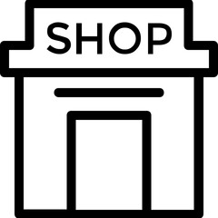 
Food Shop Flat Vector Icon
