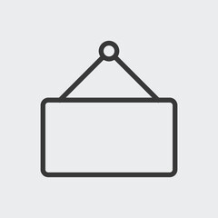 Signboard icon icon isolated on background. Label symbol modern, simple, vector, icon for website design, mobile app, ui. Vector Illustration