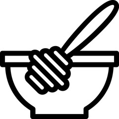 Obraz premium Honey Dipper Flat Vector Icon 