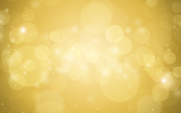 Golden bokeh blur background. Christmas and New year light abstract concept.