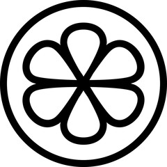 
Lemon Slice Flat Vector Icon
