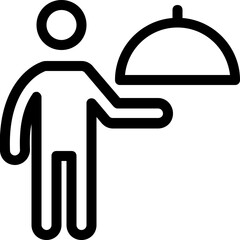 
Waiter Flat Vector Icon

