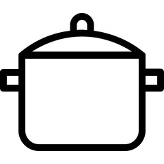 Obraz premium Cooking Pot Flat Vector Icon 