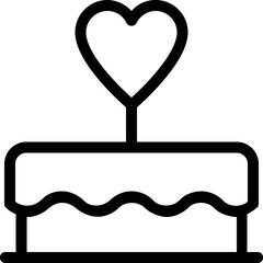 
Cake Vector Line Icon
