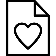 
Love Letter Vector Line Icon
