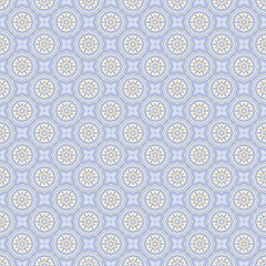 Blue and beige abstract floral pattern background