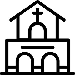 
Church Vector Line Icon
