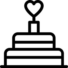 
Cake Vector Line Icon

