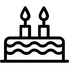 
Cake Vector Line Icon
