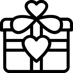 
Gift Box Vector Line Icon
