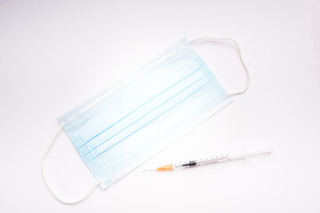 Syringes and surgical mask