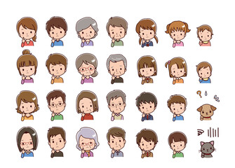 Illustration icons for various families