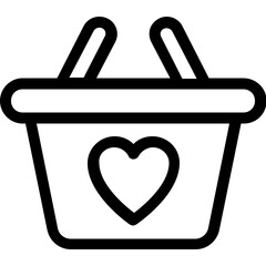 
Gift Basket Vector Line Icon
