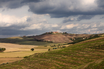 landscape of tuscany in autumn
