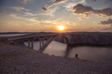 Bridge to Island of Pag in Croatia